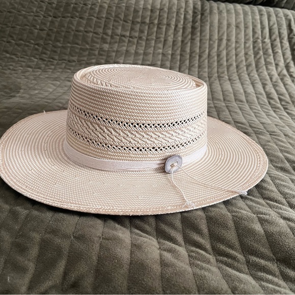 Incredible Stetson 1865 Straw Boater Hat - Picture 2 of 5